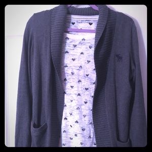 Abercrombie and Fitch gray cardigan